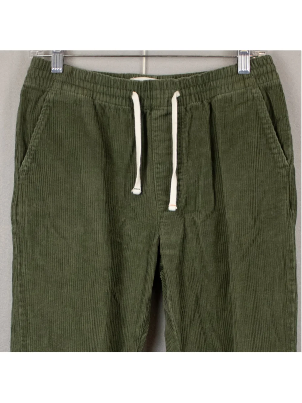 Wellen olive corduroy slim fit pants-XS